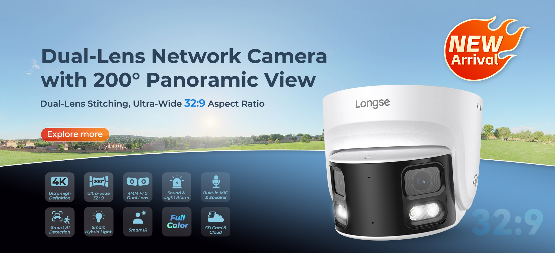 Dual-Lens Panoramic Network Camera